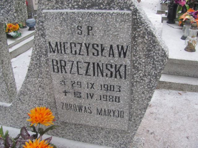 Mieczysław Brzeziński 1903 Wągrowiec klasztorny - Grobonet - Wyszukiwarka osób pochowanych