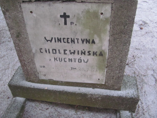 Wincentyna Cholewińska 1886 Wągrowiec klasztorny - Grobonet - Wyszukiwarka osób pochowanych