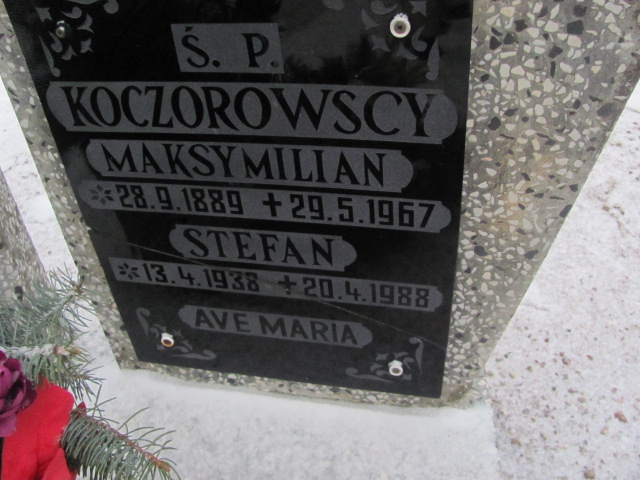 Maksymilian Koczorowski 1889 Wągrowiec klasztorny - Grobonet - Wyszukiwarka osób pochowanych