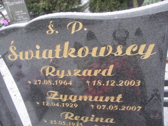 Ryszard Świątkowski 1964 Wągrowiec klasztorny - Grobonet - Wyszukiwarka osób pochowanych