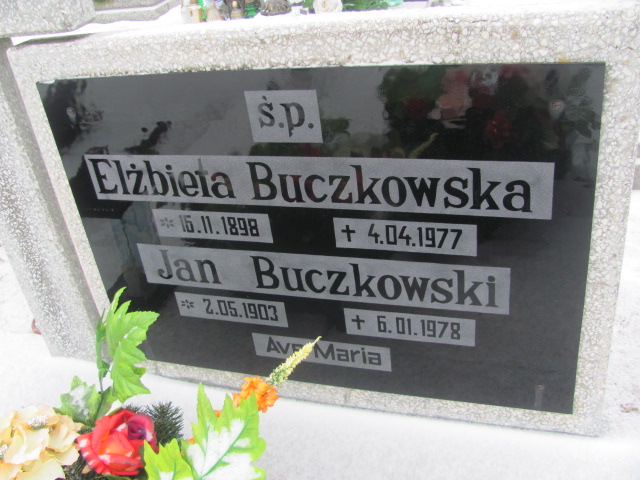 Elżbieta Buczkowska 1898 Wągrowiec klasztorny - Grobonet - Wyszukiwarka osób pochowanych