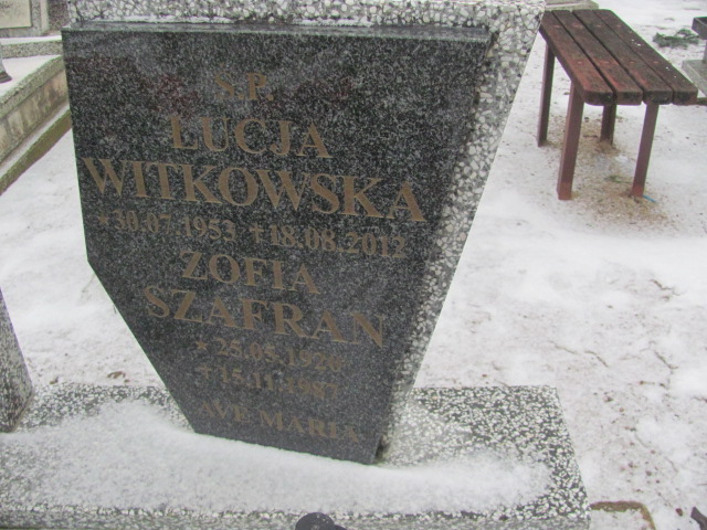 Zofia Szafran 1920 Wągrowiec klasztorny - Grobonet - Wyszukiwarka osób pochowanych