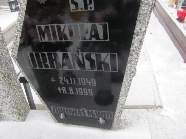 Mikołaj Urbański 1949 Wągrowiec klasztorny - Grobonet - Wyszukiwarka osób pochowanych