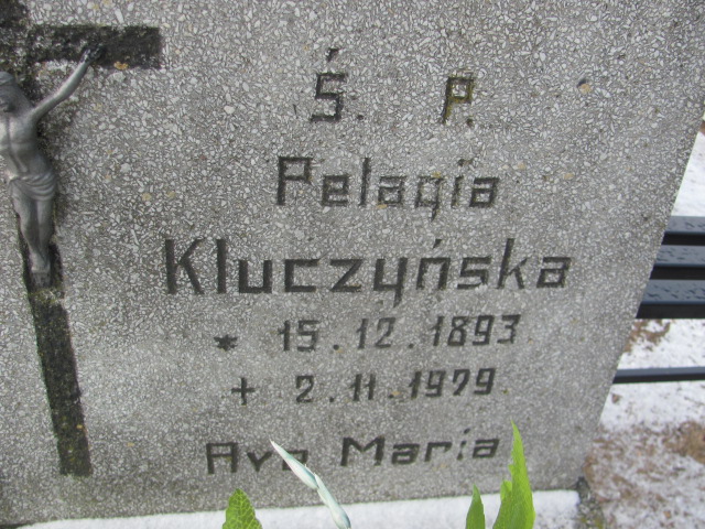Pelagia Kluczyńska 1893 Wągrowiec klasztorny - Grobonet - Wyszukiwarka osób pochowanych