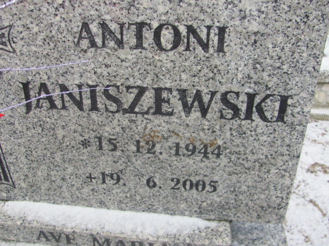 Antoni Janiszewski 1944 Wągrowiec klasztorny - Grobonet - Wyszukiwarka osób pochowanych