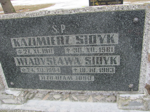 Władysława Sidyk 1904 Wągrowiec klasztorny - Grobonet - Wyszukiwarka osób pochowanych