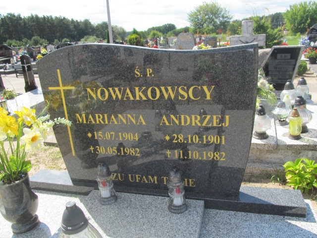 Andrzej Nowakowski 1901 Wągrowiec klasztorny - Grobonet - Wyszukiwarka osób pochowanych