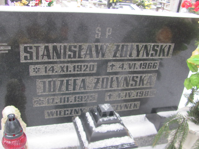 Józefa Żołyńska 1925 Wągrowiec klasztorny - Grobonet - Wyszukiwarka osób pochowanych