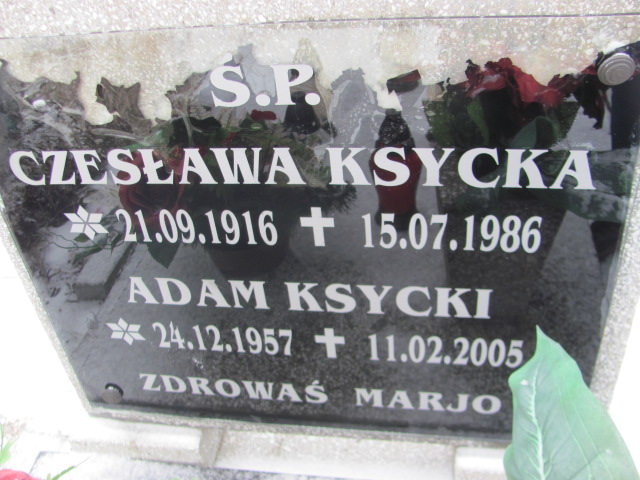 Adam Ksycki 1957 Wągrowiec klasztorny - Grobonet - Wyszukiwarka osób pochowanych