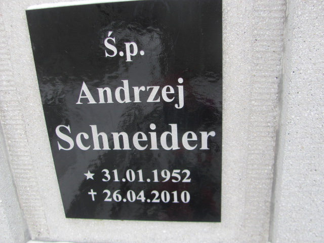 Andrzej Schneider 1952 Wągrowiec klasztorny - Grobonet - Wyszukiwarka osób pochowanych