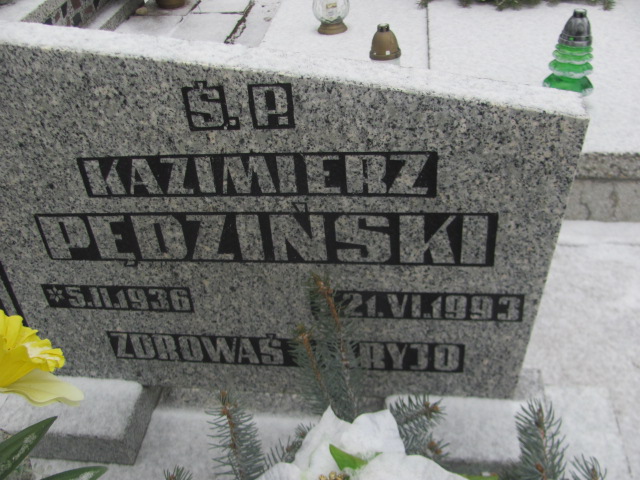 Kazimierz Pędziński 1936 Wągrowiec klasztorny - Grobonet - Wyszukiwarka osób pochowanych