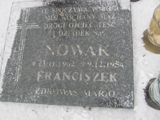 Franciszek Nowak 1902 Wągrowiec klasztorny - Grobonet - Wyszukiwarka osób pochowanych