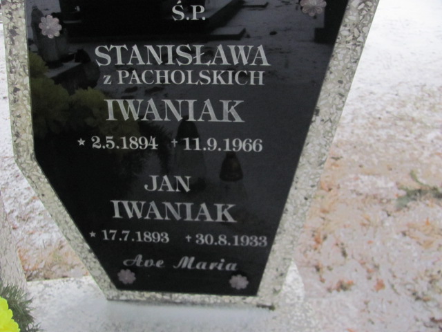 Stanisława Iwaniak 1894 Wągrowiec klasztorny - Grobonet - Wyszukiwarka osób pochowanych