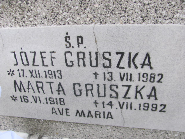 Józef Gruszka 1913 Wągrowiec klasztorny - Grobonet - Wyszukiwarka osób pochowanych