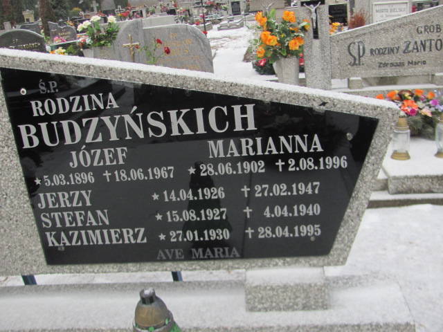 Stefan Budzyński 1927 Wągrowiec klasztorny - Grobonet - Wyszukiwarka osób pochowanych