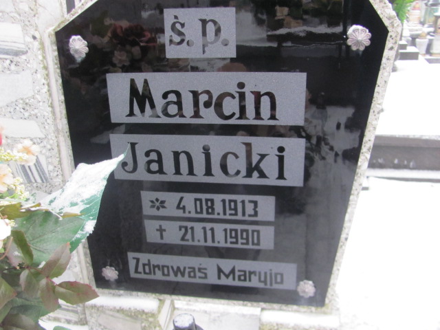 Marcin Janicki 1913 Wągrowiec klasztorny - Grobonet - Wyszukiwarka osób pochowanych