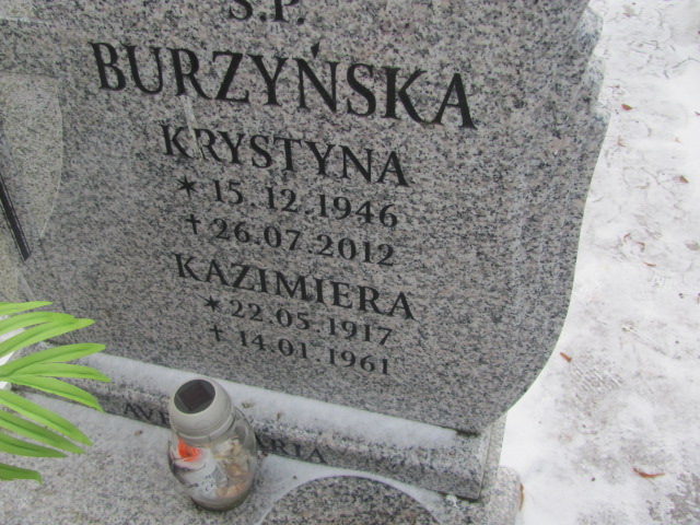 Krystyna Burzyńska 1946 Wągrowiec klasztorny - Grobonet - Wyszukiwarka osób pochowanych