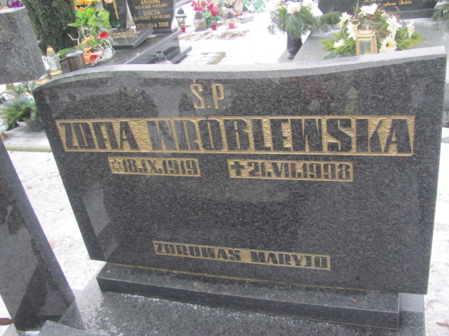Jadwiga Wróblewska 1888 Wągrowiec klasztorny - Grobonet - Wyszukiwarka osób pochowanych
